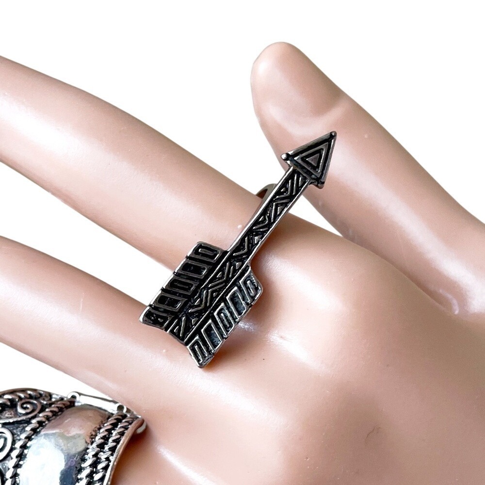 Handcrafted Native American South Western Bow Arrow Boho Ring